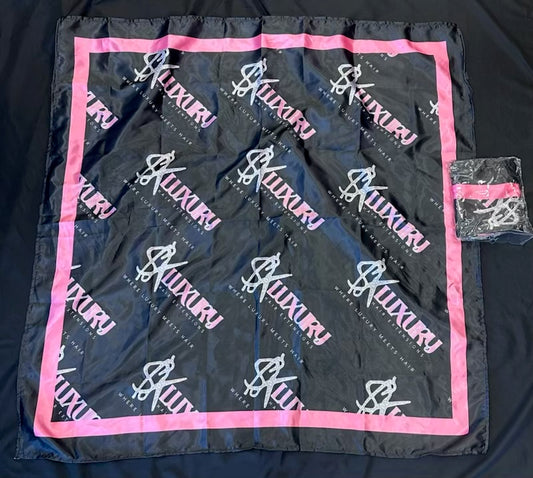 ''SK Luxury'' logo Scarf ( black)
